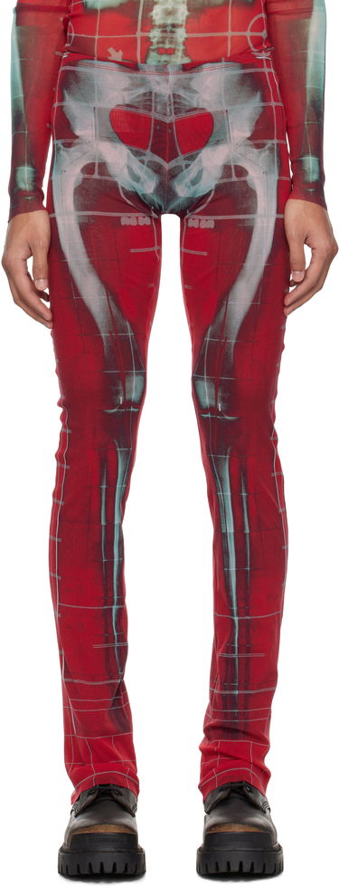 Комбинезон Jean Paul Gaultier Jean Paul Gaultier Printed Squeletor Trousers Червено | 25/33-F-PA183-T580-3058, 0