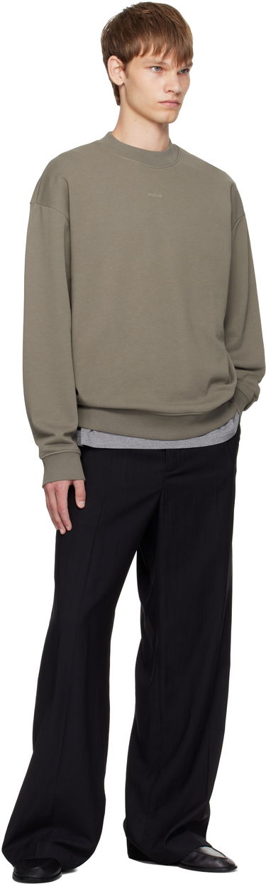 Пуловер BOSS Cotton-Terry Logo Sweater Черно | 50525892, 3