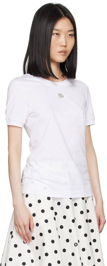 Тениска Dolce & Gabbana T-shirt M/corta Giro Бяло | F8U08ZG7B3UW0800, 4