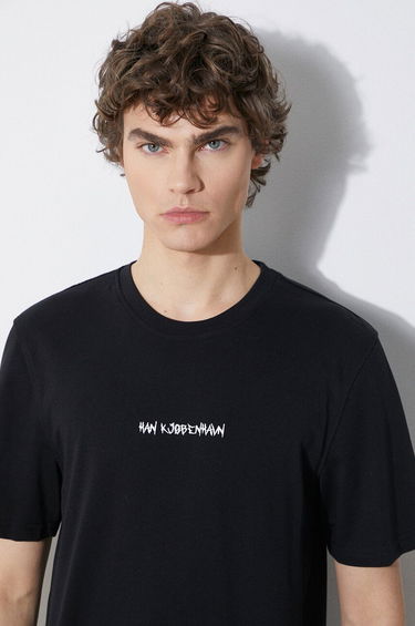 Тениска Han Kjøbenhavn Han Kjøbenhavn Graphic Font T-Shirt Черно | M.133614, 4