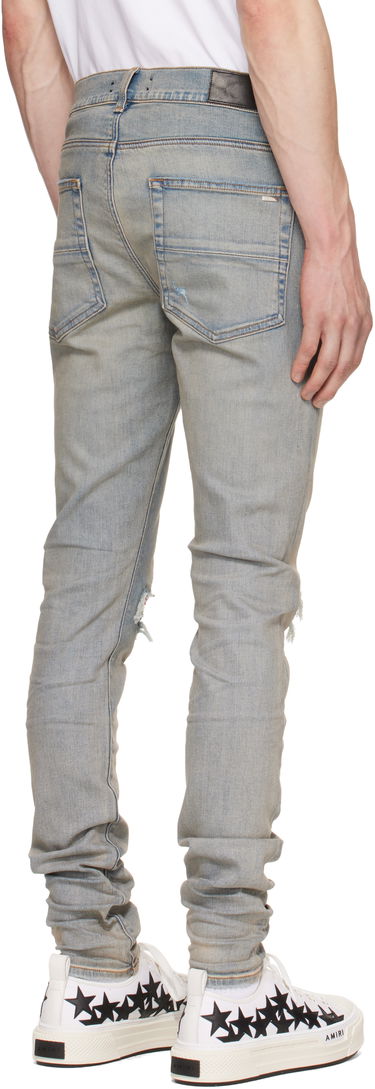 Дънки AMIRI Distressed Slim Jeans Синьо | AMDNSY1056, 2