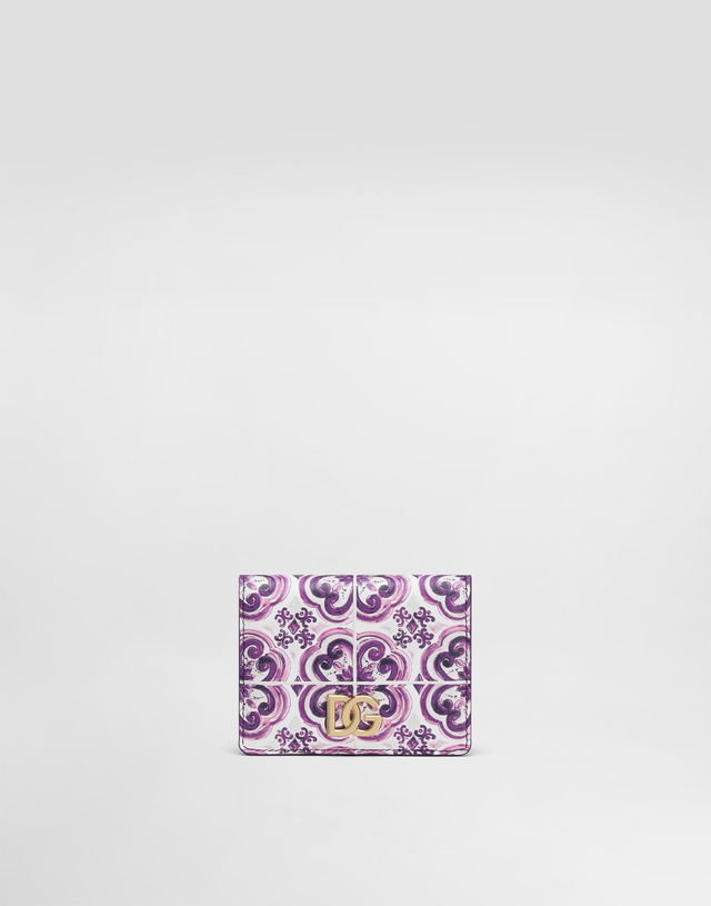 Dolce & Gabbana Calfskin Continental Wallet with Majolica Print