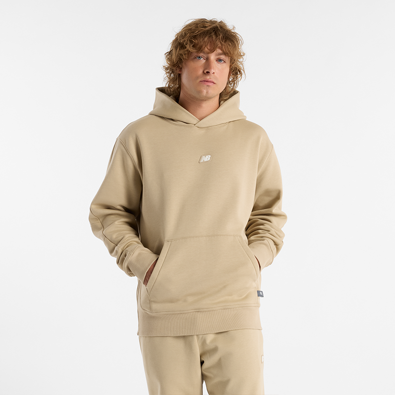 Суитчър New Balance Beige Hoodie Бежово | NBMT44583SNW, 0