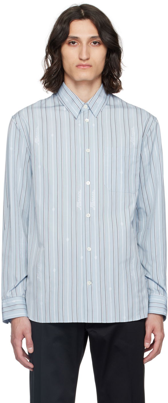 Риза Versace Blue Nautical Stripe Shirt Синьо | 1013878_1A09759