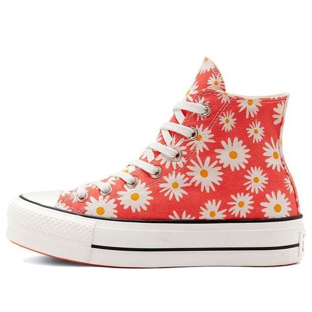 Кецове и обувки Converse Chuck Taylor All Star Platform High 'Camp Daisies' Червено | 568930C, 0