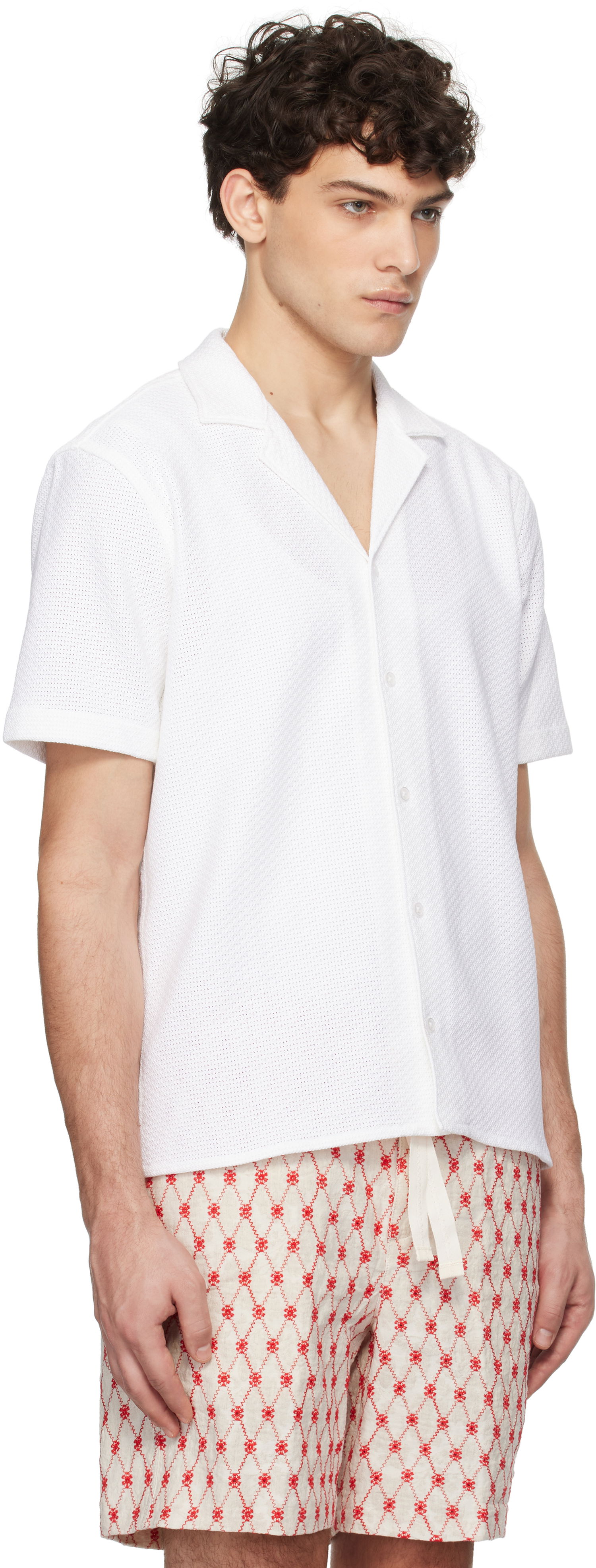 Риза Orlebar Brown Orlebar Brown Maitan Resort Shirt Бяло | 280072, 1