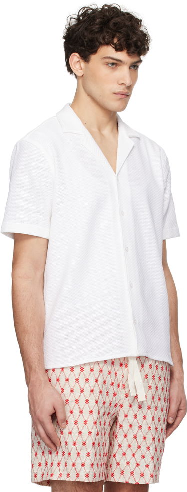 Риза Orlebar Brown Orlebar Brown Maitan Resort Shirt Бяло | 280072, 1
