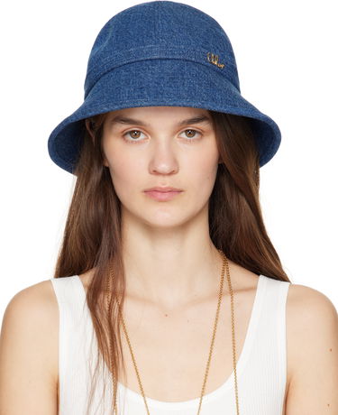 Шапка CHLOÉ Chloé 'The Chloé' Iconic Denim Bucket Hat Синьо | CHC25SD020GDN, 0