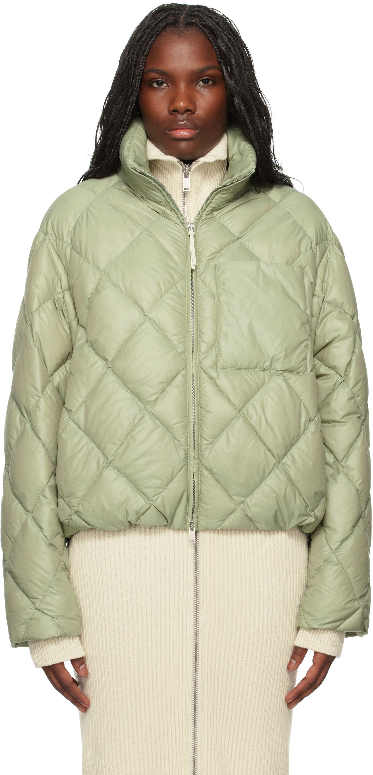 Пухо яке Jil Sander Down Jacket Зелено | J40AF0164_J70007, 0