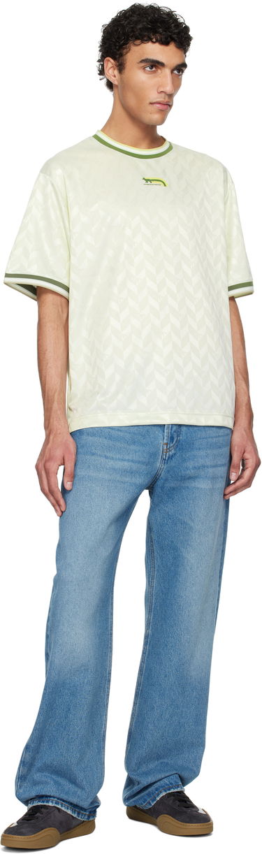 Тениска MAISON KITSUNÉ Maison Kitsuné Jacquard Flash Fox Oversize T-Shirt Бежово | OM00118KJ7021, 3
