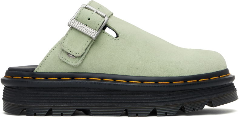 Кецове и обувки Dr. Martens Zebzag Suede Slingback Platform Slip-On Loafers Зелено | 31937300