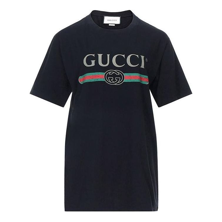 Тениска Gucci Oversize T-Shirt With Logo Черно | 457095-X5L89-1948, 0