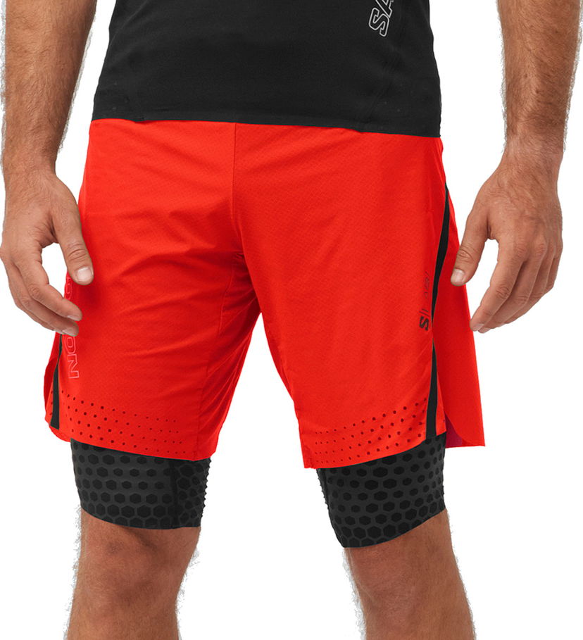 Къси панталони Salomon S/LAB Ultra 2-in-1 Shorts Червено | lc2260800