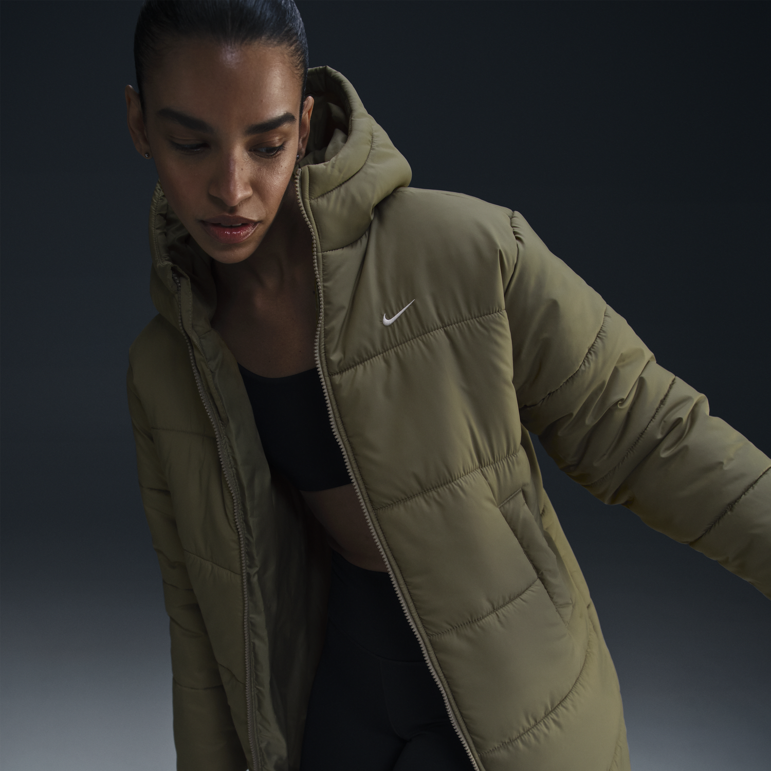 Парка Nike Sportswear Classic Puffer Parka Зелено | FZ5903-320, 1