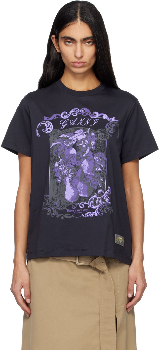 Cotton Damask Relaxed T-shirt