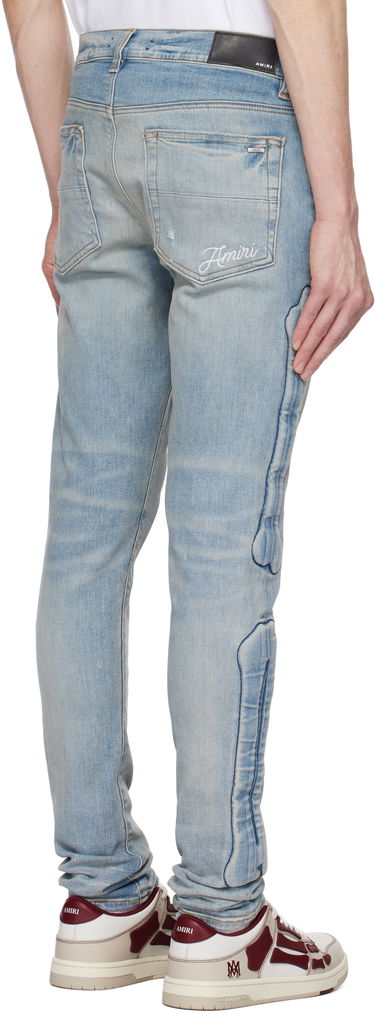 Дънки AMIRI AMIRI 3D Bones Skinny Jeans Синьо | AMDNSY1132, 2
