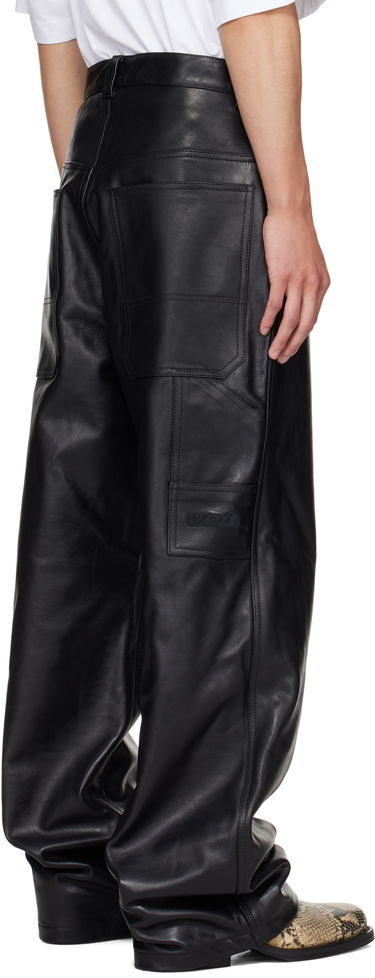 Панталони VETEMENTS VETEMENTS Hip Hop Leather Pants Черно | UH76LP250B, 2