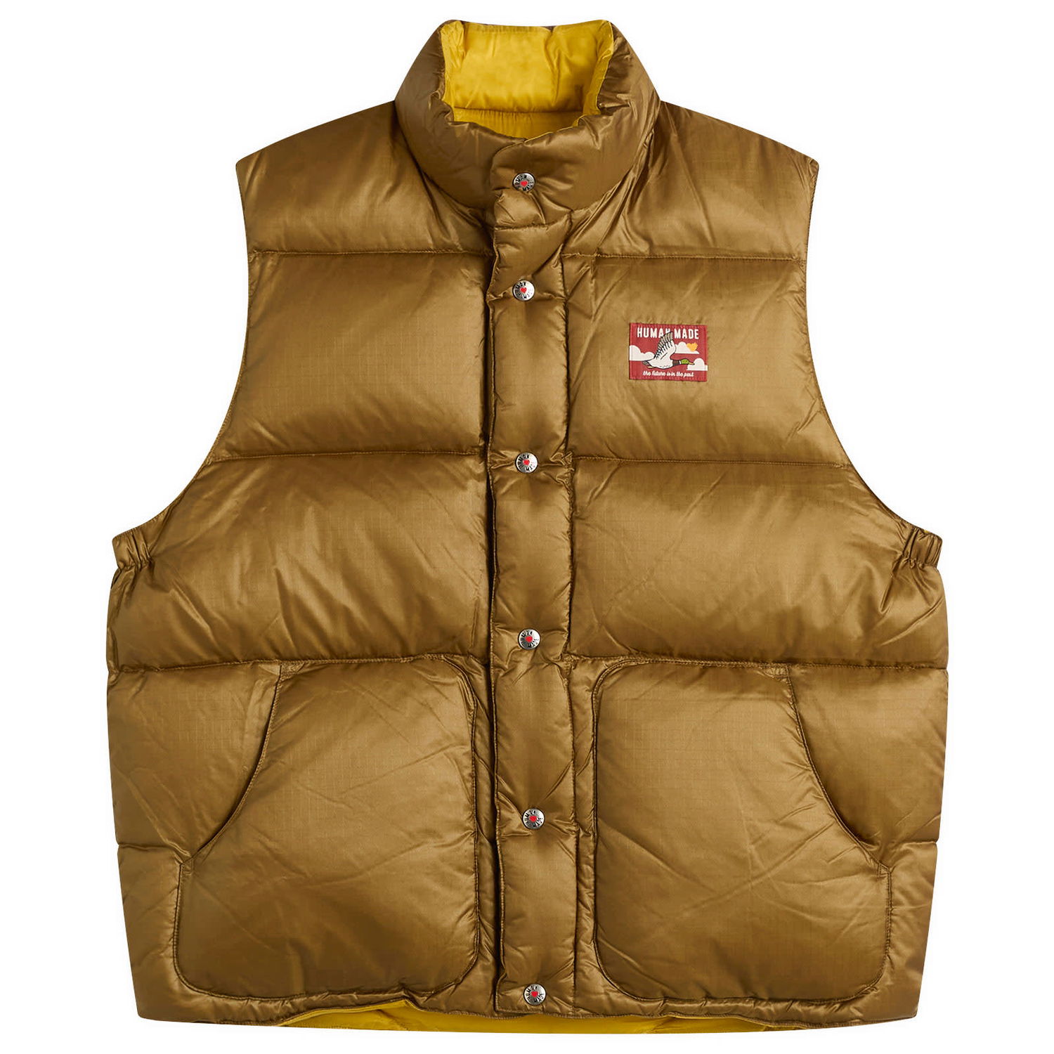Жилетка Human Made Human Made Reversible Down Vest Size Large Кафяво | HM30JK024-OLV, 0