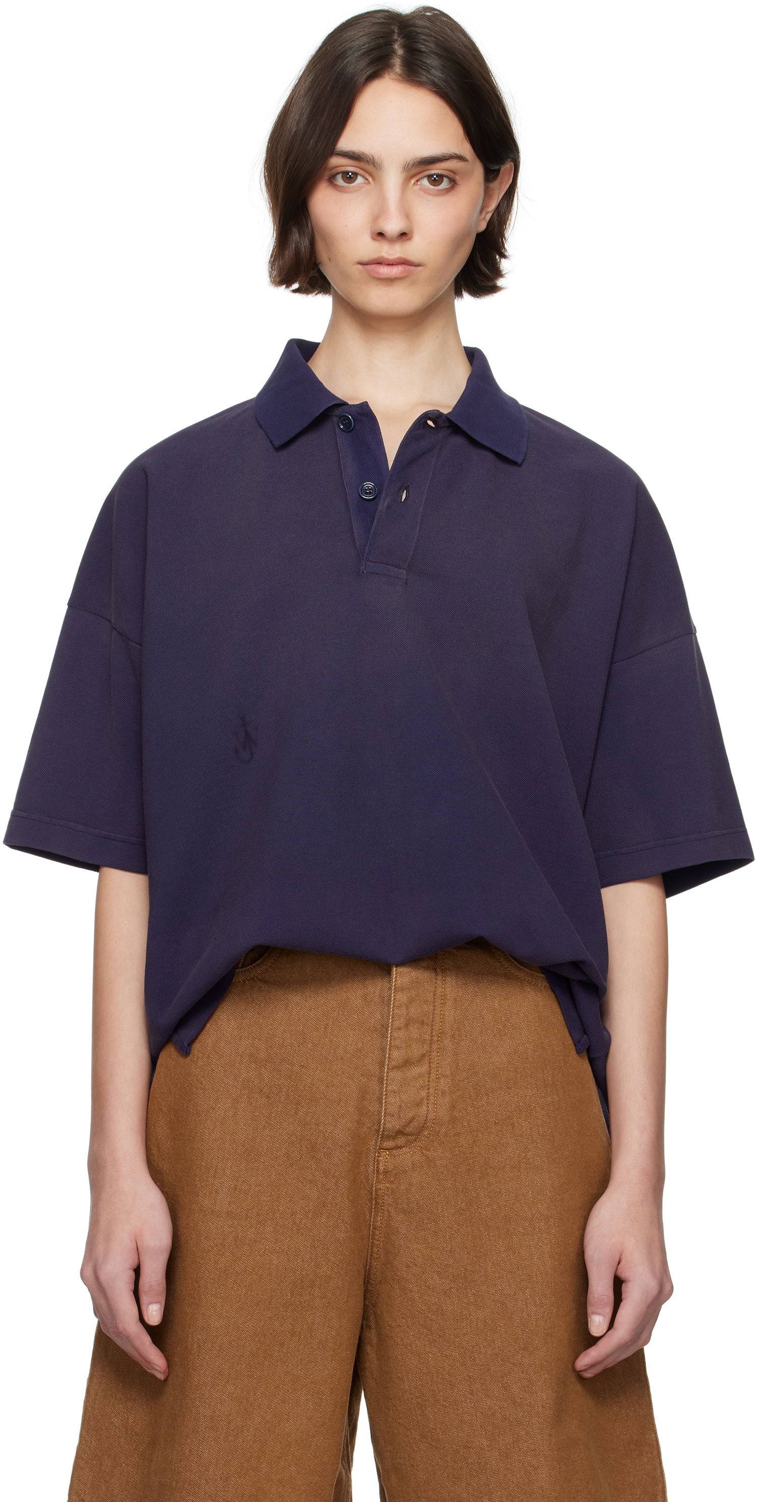 Поло тениска JW Anderson JW Anderson Anchor Print Polo Тъмно синьо | JO0269-PG1808, 0