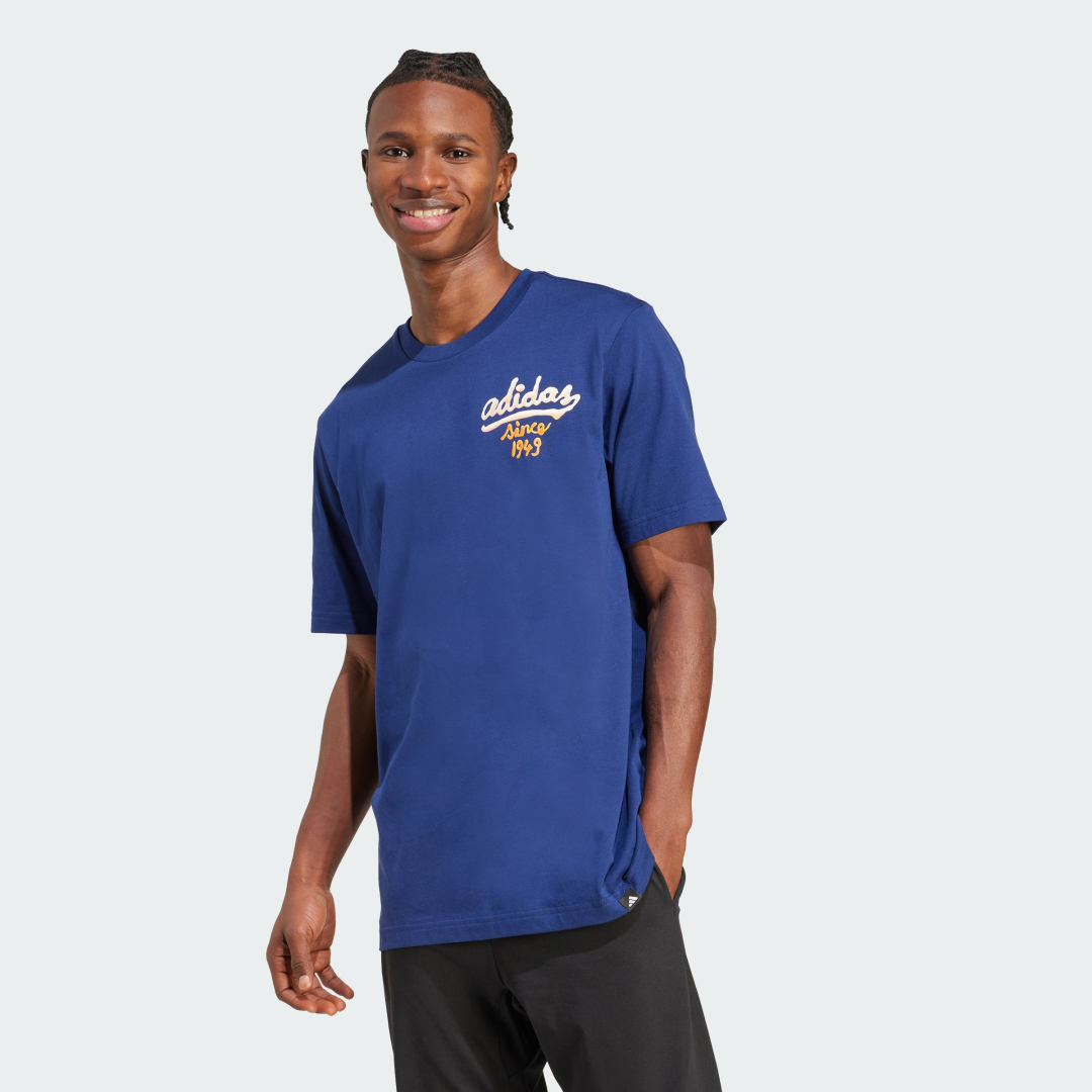 Тениска adidas Performance Graphic Tee Синьо | JM6465, 0