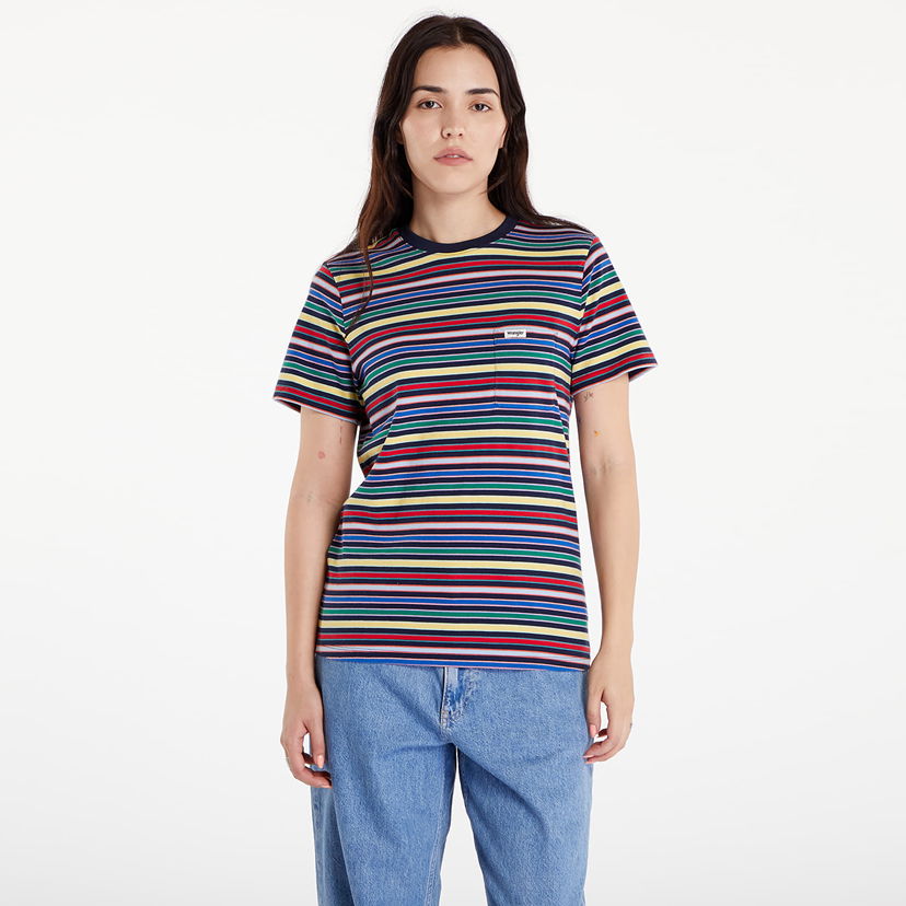 Тениска Wrangler Stripe Tee Navy Тъмно синьо | 112356456