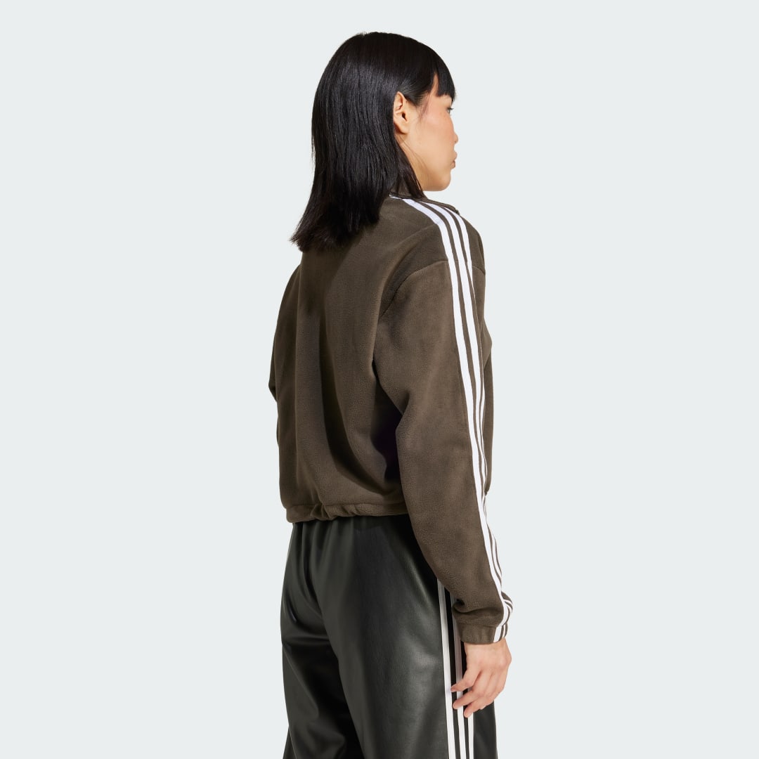 Суитчър adidas Performance Polar Fleece 1/2 Zip Loose Кафяво | IW3164, 1
