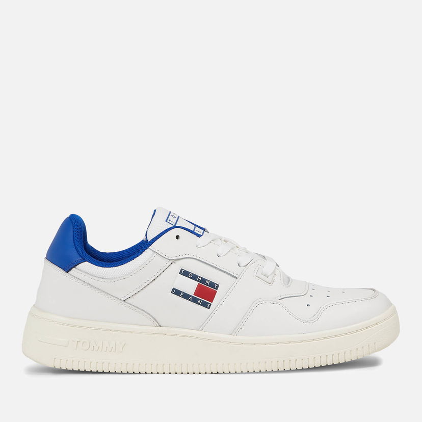 Кецове и обувки Tommy Hilfiger Tommy Jeans  Retro Basket Leather Trainers Бяло | EN0EN02535C66