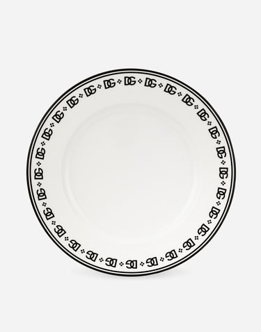 Домашен декор Dolce & Gabbana Logo Print Charger Plate Бяло | TC0148TCALHU0082, 0