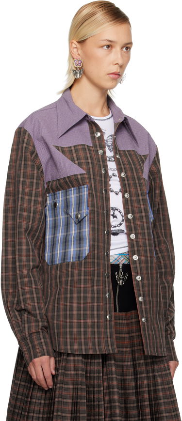 Риза Chopova Lowena Vega Plaid Patchwork Button-Up Shirt Многоцветен | 2319, 1