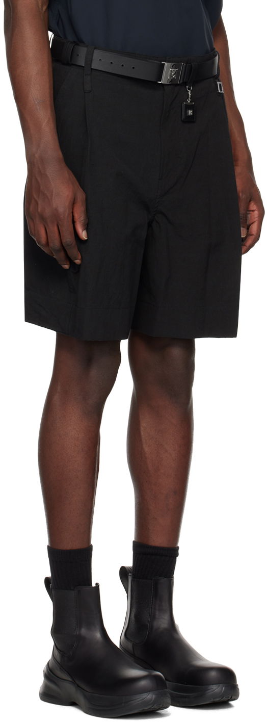 Къси панталони WOOYOUNGMI WOOYOUNGMI Men's Pleated Shorts Черно | W231PT31, 1