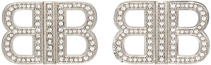 Обеци Balenciaga BB 2.0 XS Earrings Сиво | 719023 TZ05S, 0