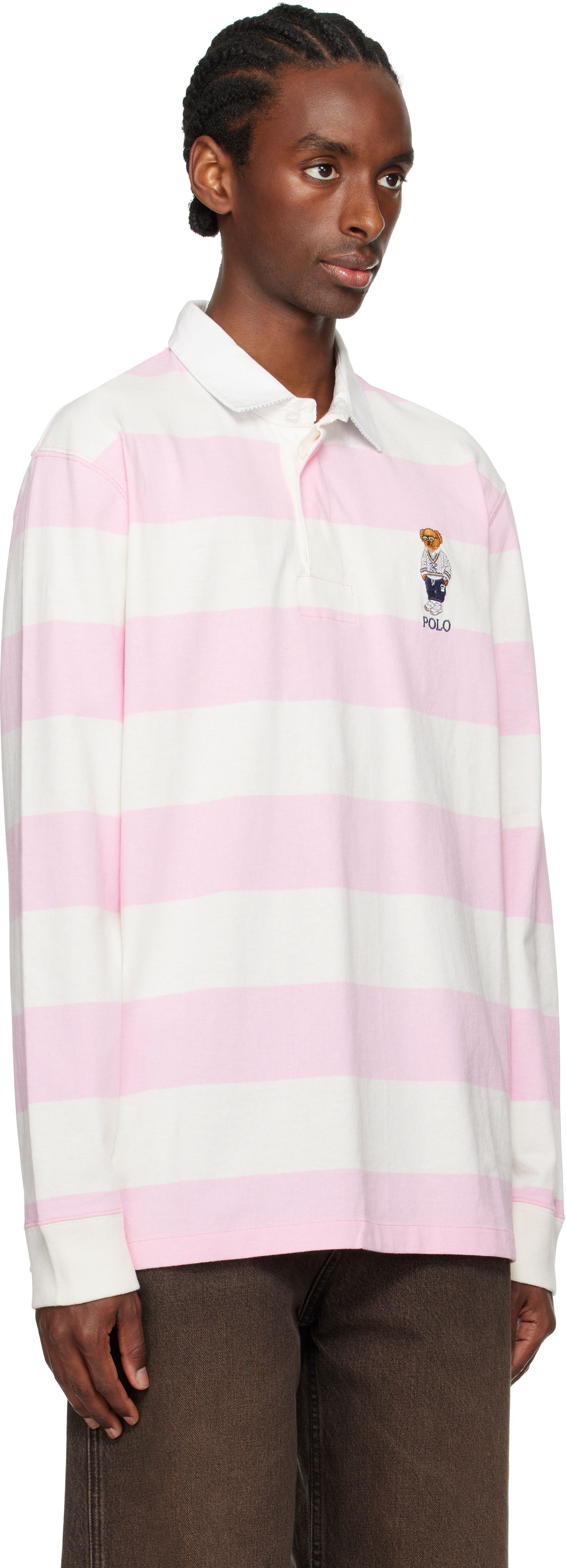 Поло тениска Polo by Ralph Lauren Ralph Lauren Classic Fit Polo Bear Rugby Jersey Polo Розово | 710973144001, 1