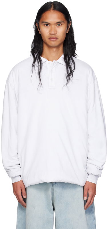 Поло тениска We11done Padded Logo Polo Бяло | WD-TT2-24-739-U-WH, 0