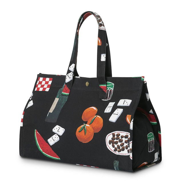 Canvas Graphic Beach Bag