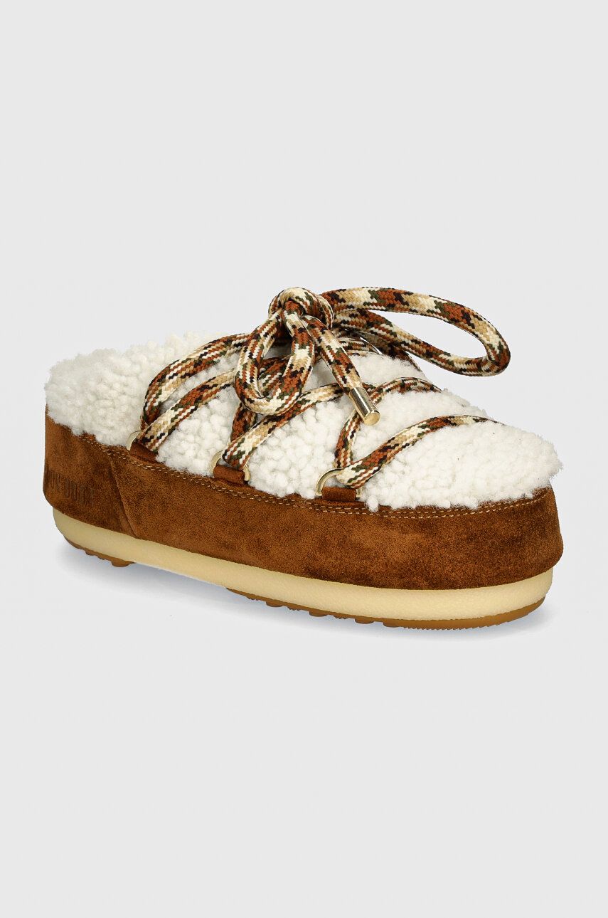 Кецове и обувки Moon Boot MB MULE SHEARLING Slippers Кафяво | 80D1460240.MA03, 0