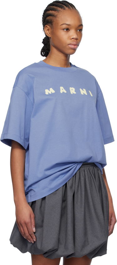 Тениска Marni Marni Scribbled Logo T-Shirt Синьо | THJET49P13 USCX42, 1