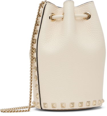 Дамска чанта Valentino Valentino Garavani Mini Rockstud Drawstring Bag Черно | 6W2P0AI4VSH, 4