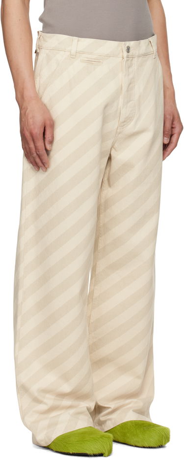 Панталони Marni Marni Striped High-Waist Jeans Бежово | PUJU0101A0 USCX37, 1