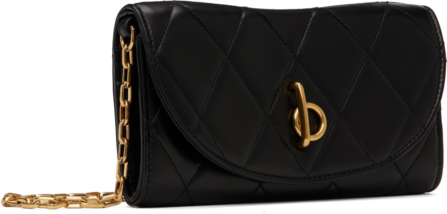 Портфейл Burberry Burberry Rocking Horse Chain Strap Quilted Wallet Bag Черно | 8103260, 1