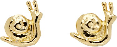Обеци Chopova Lowena Chopova Lowena Snail Gold Stud Earrings Жълто | 6582, 0