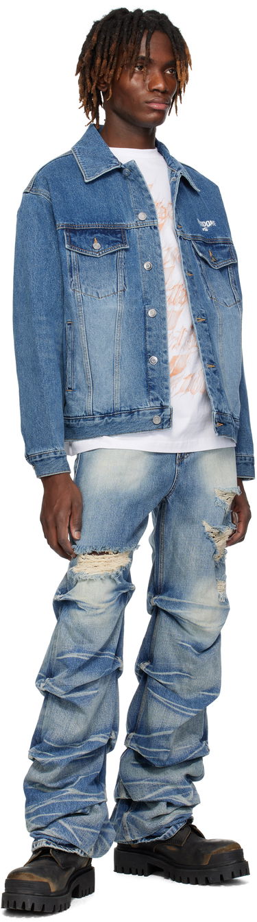 Дънки We11done We11done Distressed Wrinkled Jeans Синьо | WD-DP0-25-319-M-BL, 3