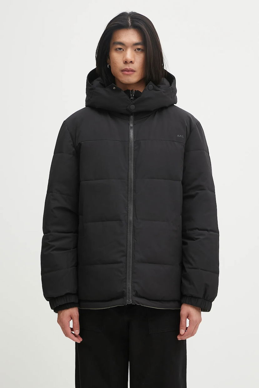 Пухо яке A.P.C. A.P.C. Doudoune Sam Hooded Puffer Jacket Черно | PSALJ.H30208