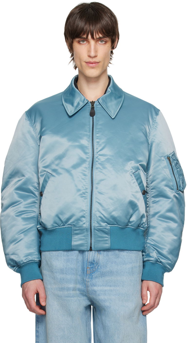 Яке бомбър Martine Rose Spread Collar Bomber Jacket Синьо | CMRSS24-705, 0