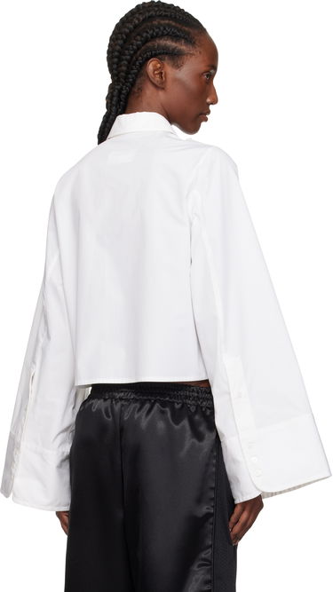 Риза Maison Margiela MM6 Maison Margiela Cotton Cropped Shirt Бяло | S52DT0044 M35480, 2