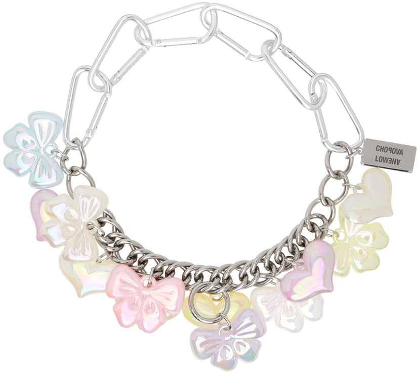 Колие Chopova Lowena Pastel Lover Charm Chain Necklace Многоцветен | 6532