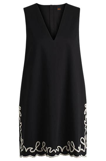 Embroidered Shift Dress