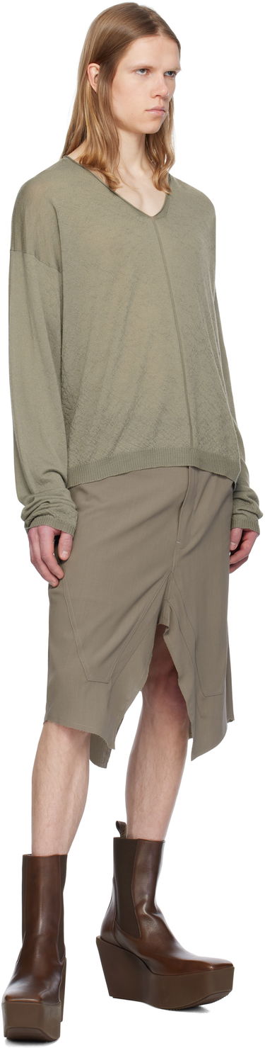 Пола Rick Owens Rick Owens Hollywood Slivered Skirt Зелено | RU01E5345 WLP, 3