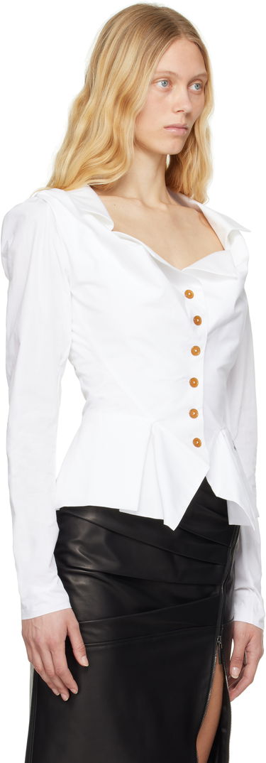 Риза Vivienne Westwood Vivienne Westwood Monday Peplum Blouse Бяло | 15010061-W017E-, 1