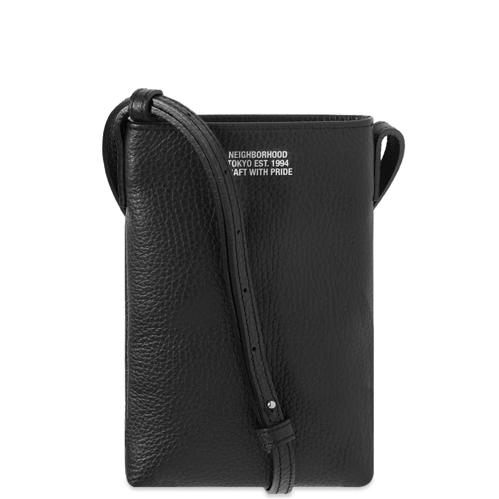 Чанта през рамо Neighborhood Leather Sacoche Черно | 222PKNH-CG01-BLK, 0