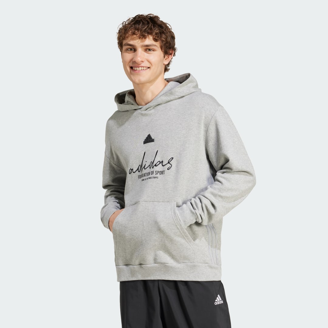 Суитчър adidas Performance Foundation of Sport French Terry Hoodie Сиво | IX1316, 0
